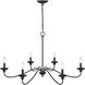 Delvona 6 Light 36.75 inch Matte Black Chandelier Ceiling Light